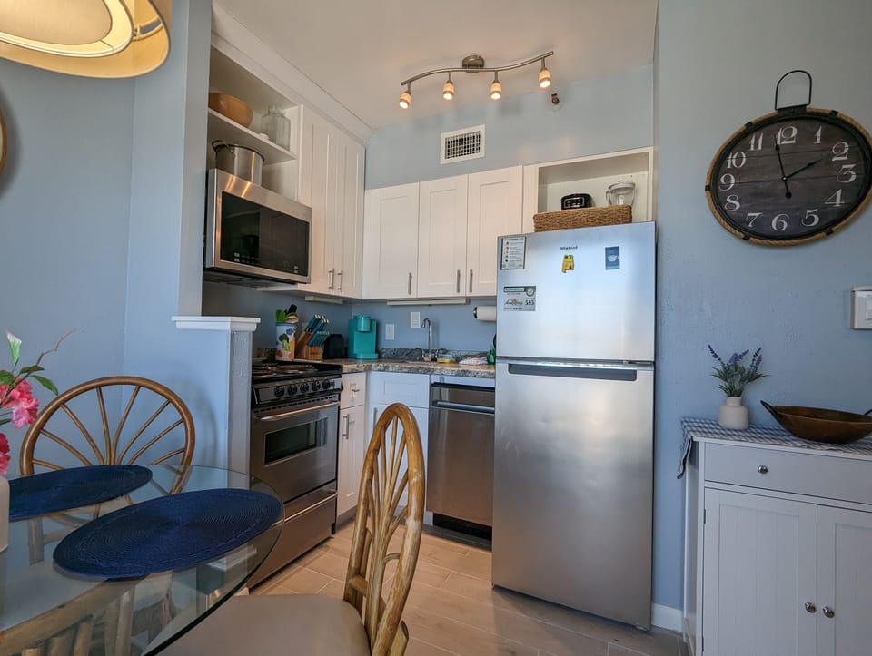 A tiny well equipped kitchen