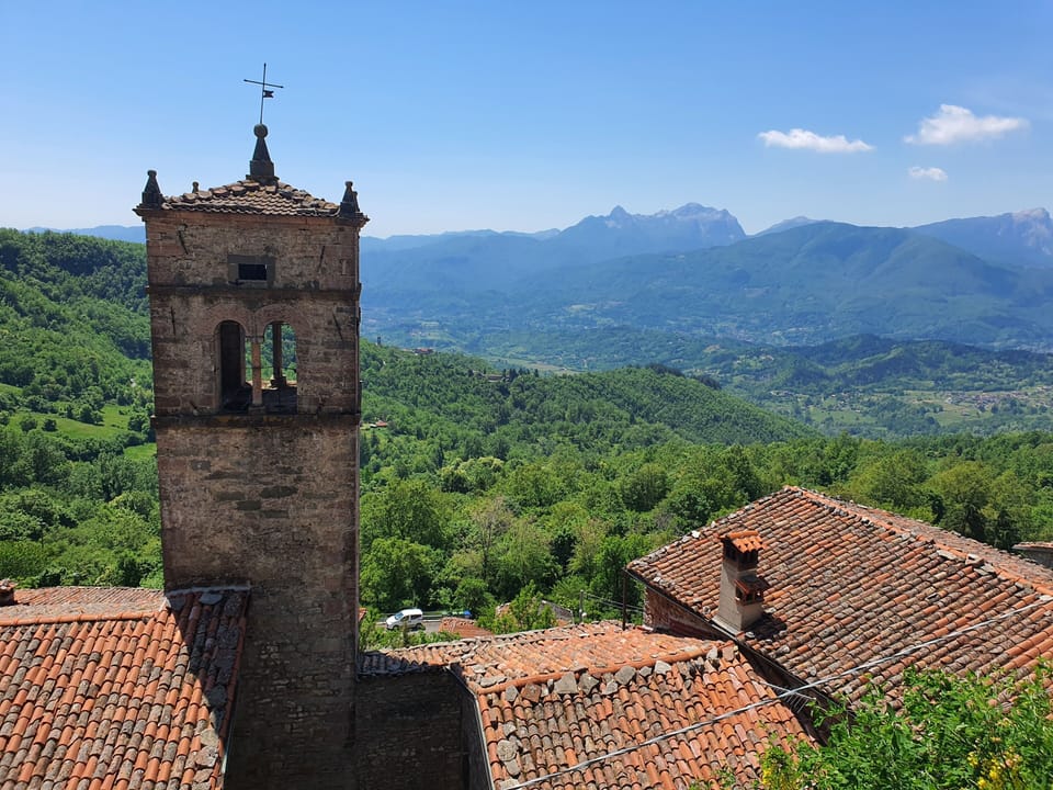 rooftops and view from the village