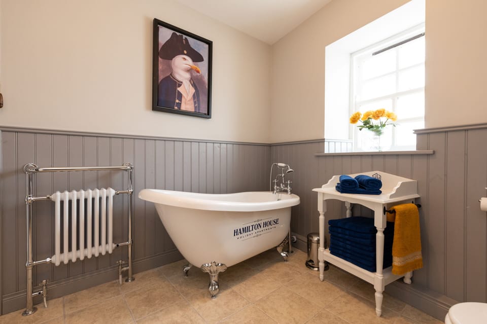 A relaxing slipper bath.