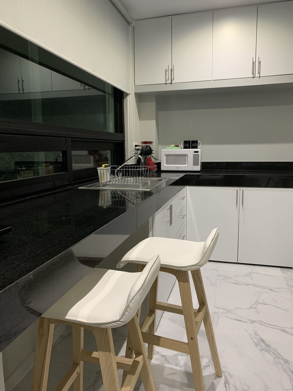 kitchen with a breakfast bar