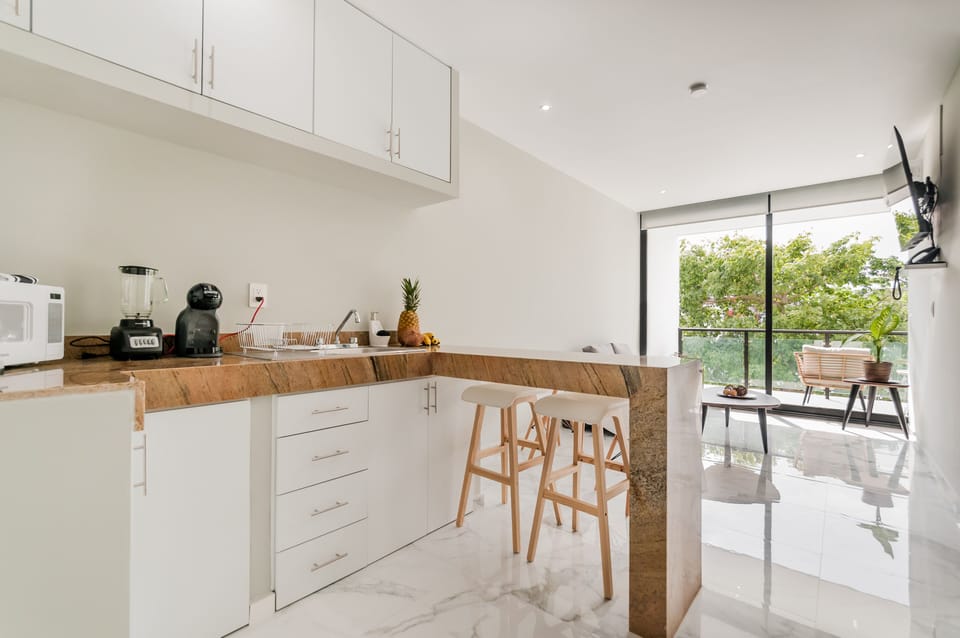 Kitchen with a breakfast bar