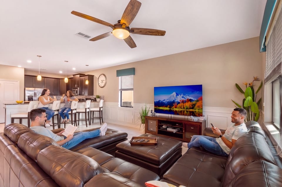 The open floor plan is perfect for everyone to spend time together