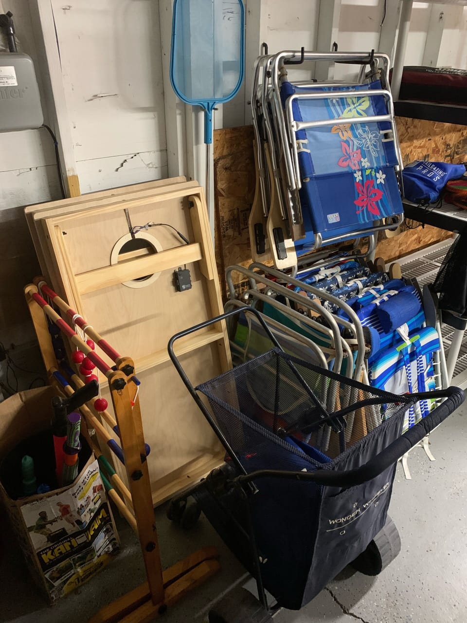 Corn hole, ladder golf, can jam, more yard games, beach chairs, carts & coolers