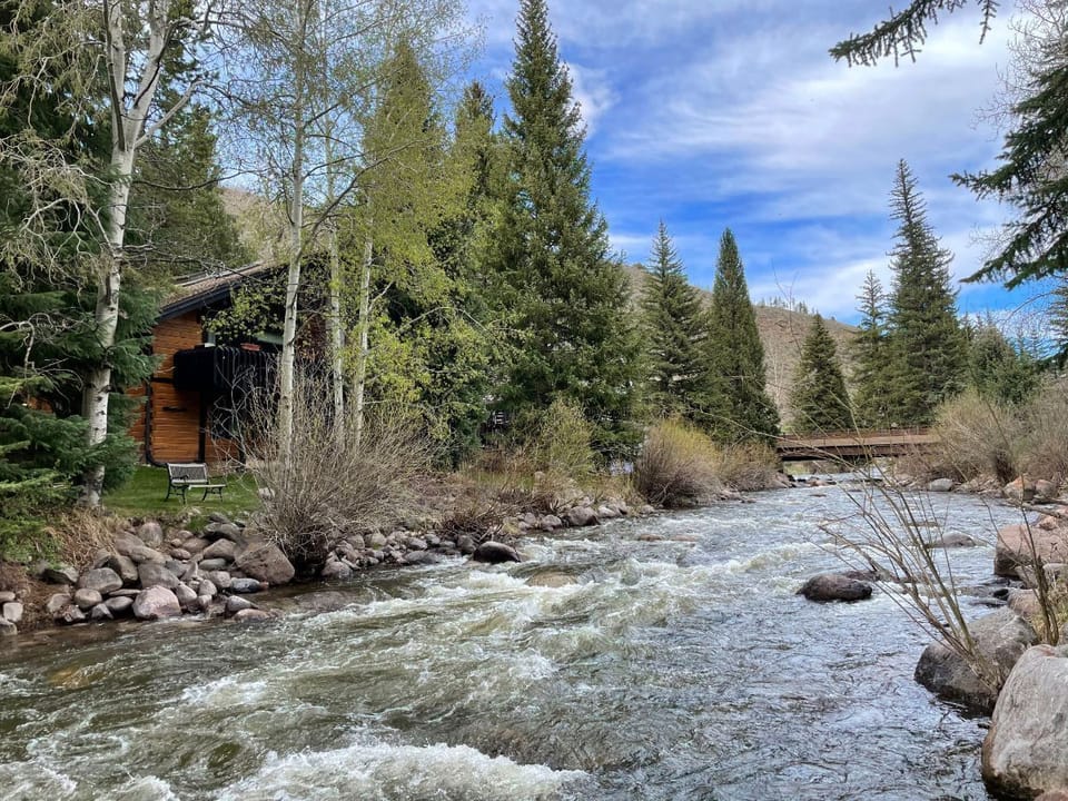 Gore Creek and the building