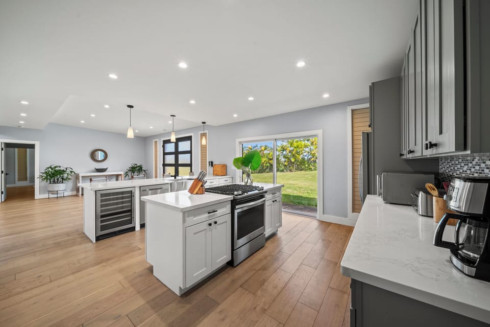 Cook with ease in the open kitchen with plenty of counter space and room to move.