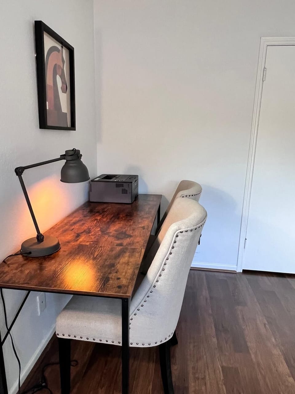 Office desk in primary bedroom.