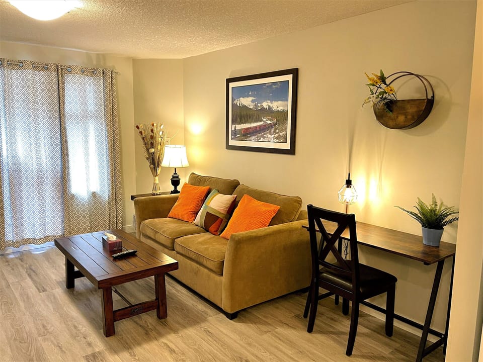 Living Area with a Double size sofa bed