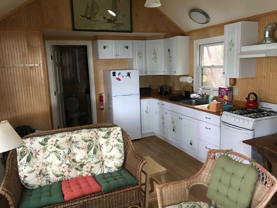 One-room living area. 