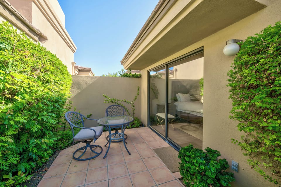 Private patio off Bedroom 1