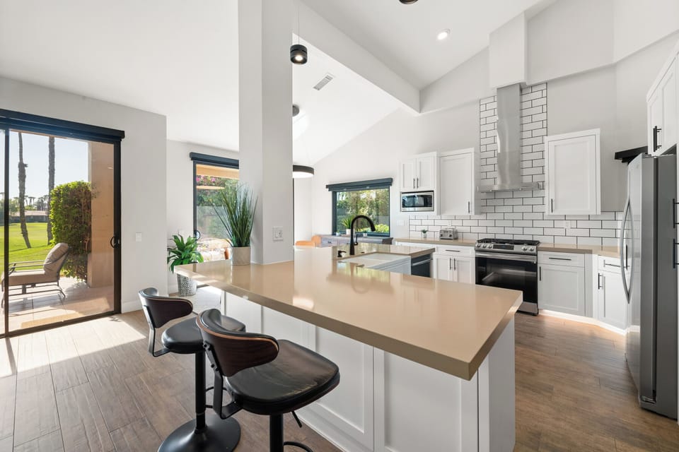 Bar stools and counter good for laptops