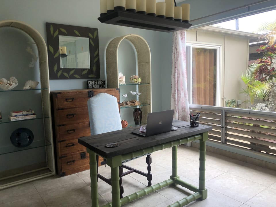 Office den overlooking the courtyard