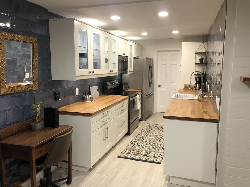 Fully stocked kitchen for a weekend or a month!