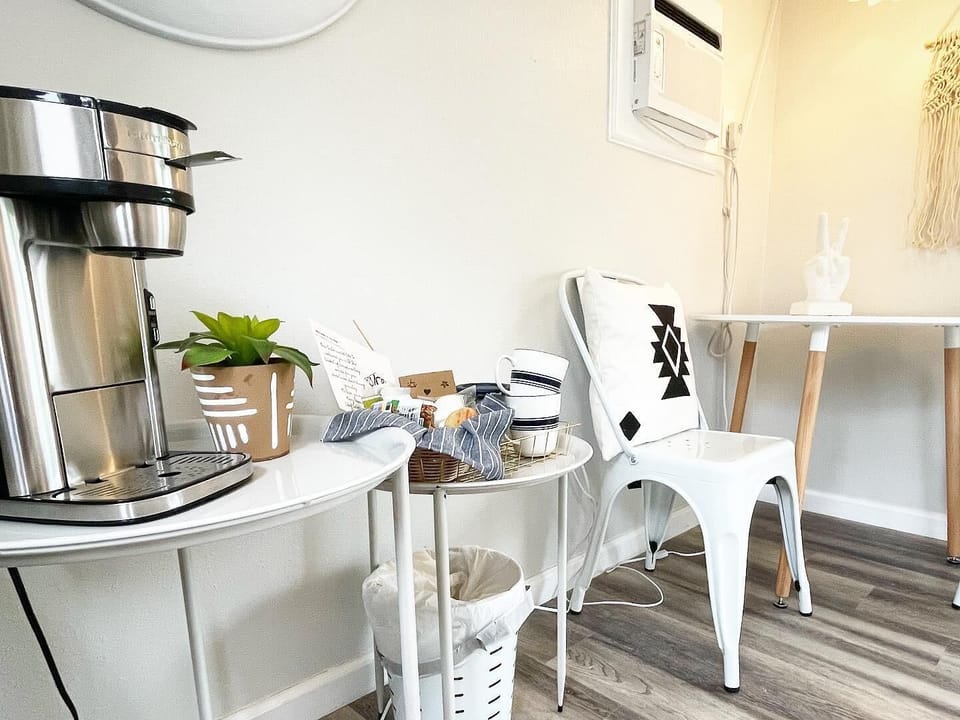 A guest fav: Our coffee stations with coffee, creamer, sugar and mugs included!