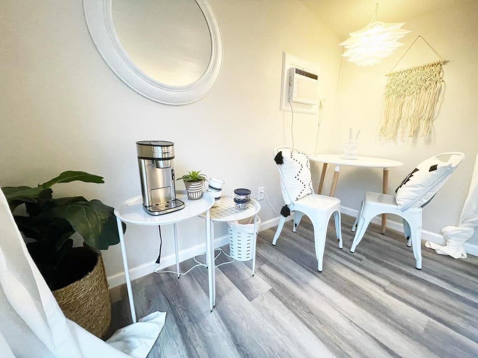 Enjoy a peaceful day of writing or meals at the bistro table for two overlooking the hill country!