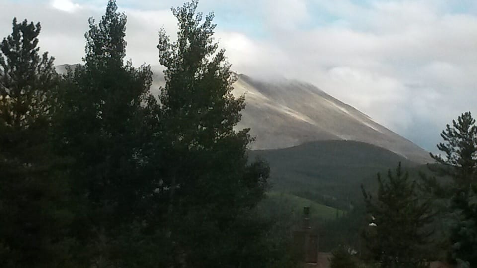 View from deck of Mt. Baldy after a dusting of snow.