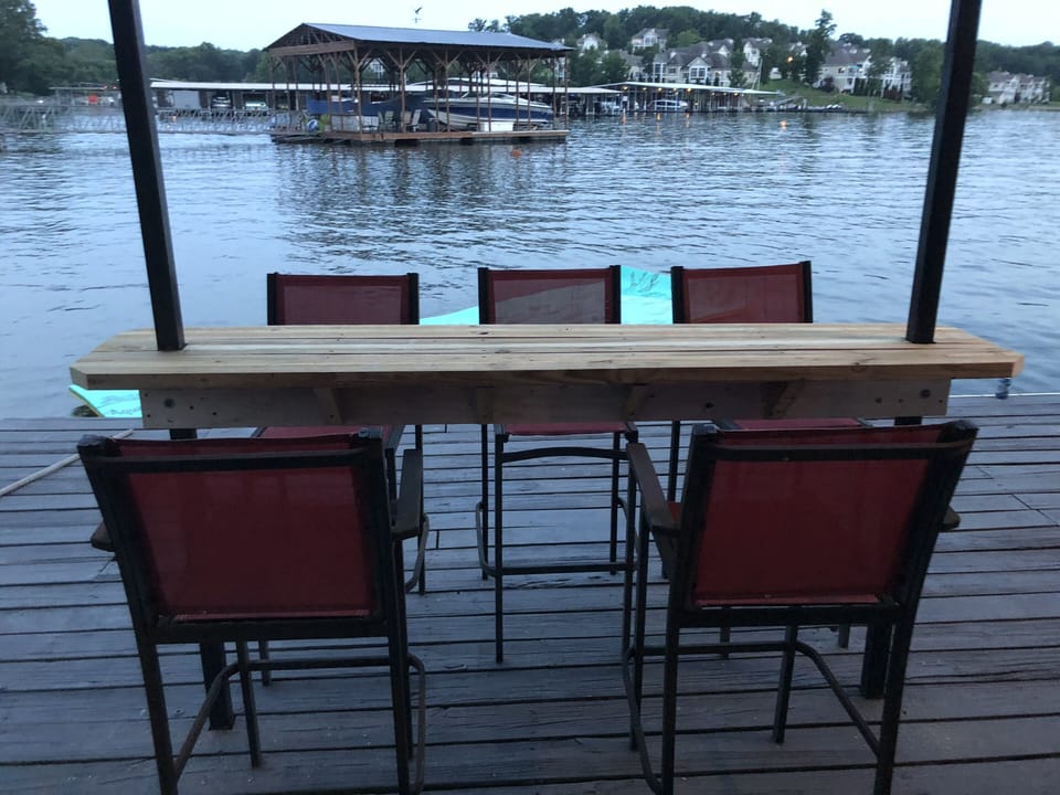 Bar/drink rail on dock