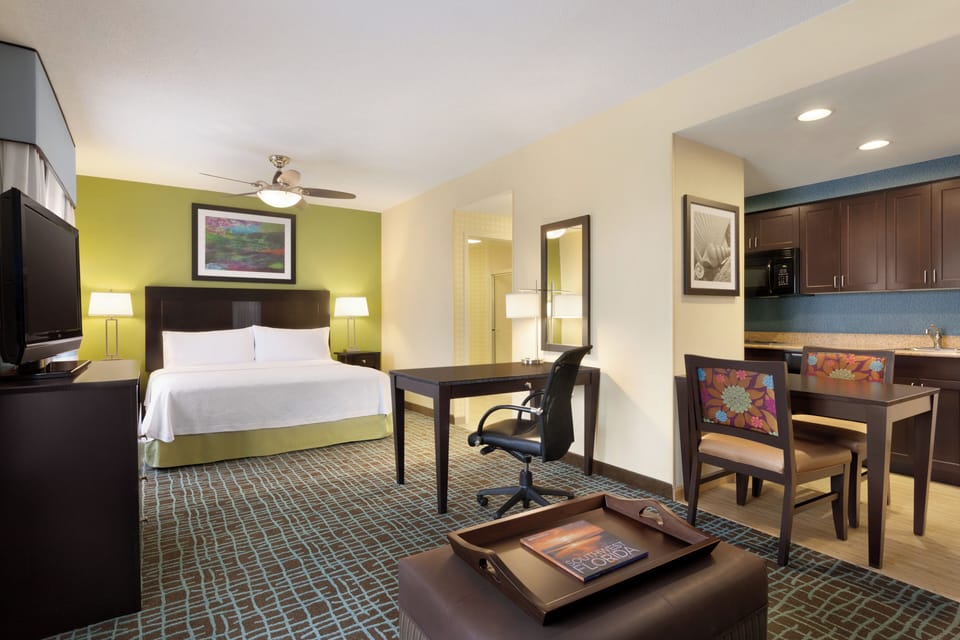 Settle into a spacious studio suite with work desk and kitchenette.