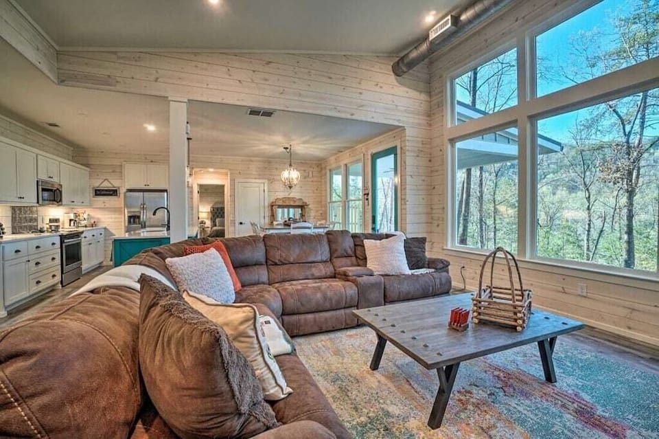 Enough Room For All to Gather on the Reclining Sectional