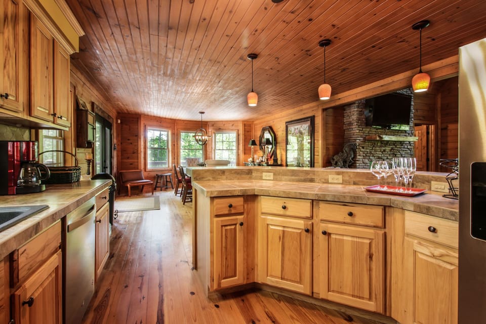 Kitchen looking towards dining room.