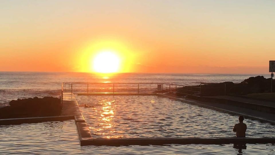 Ocean pool across road