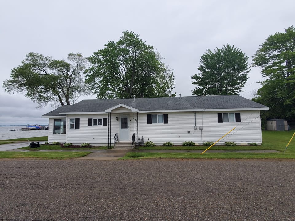 Streetside view of the cottage.  This is the door that you'll use the code on.