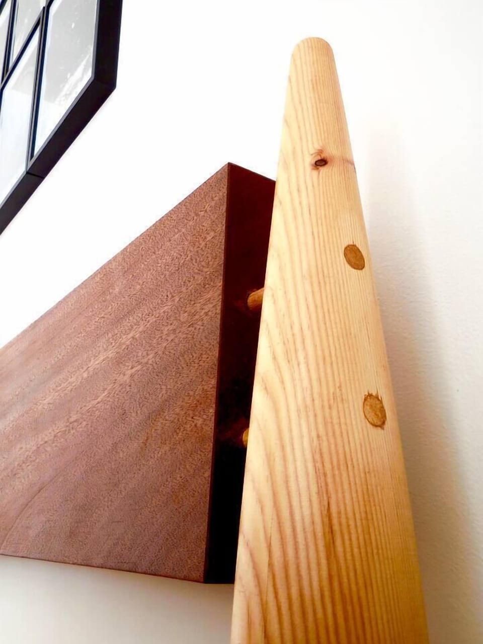 Custom built bed in African Mahogany and Douglas Fir.