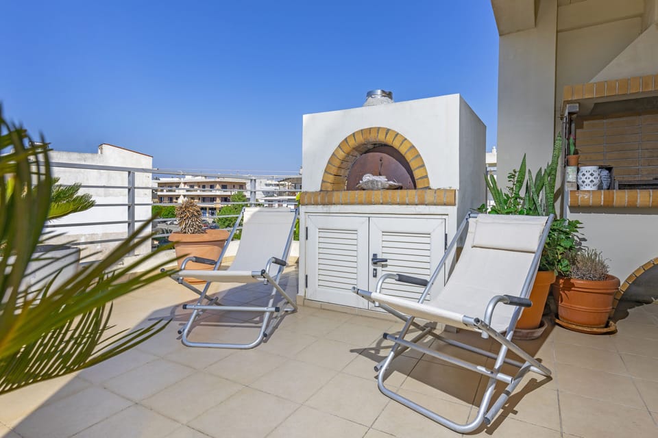Terrace , BBQ , Outdoor furniture , View , Relaxing area 