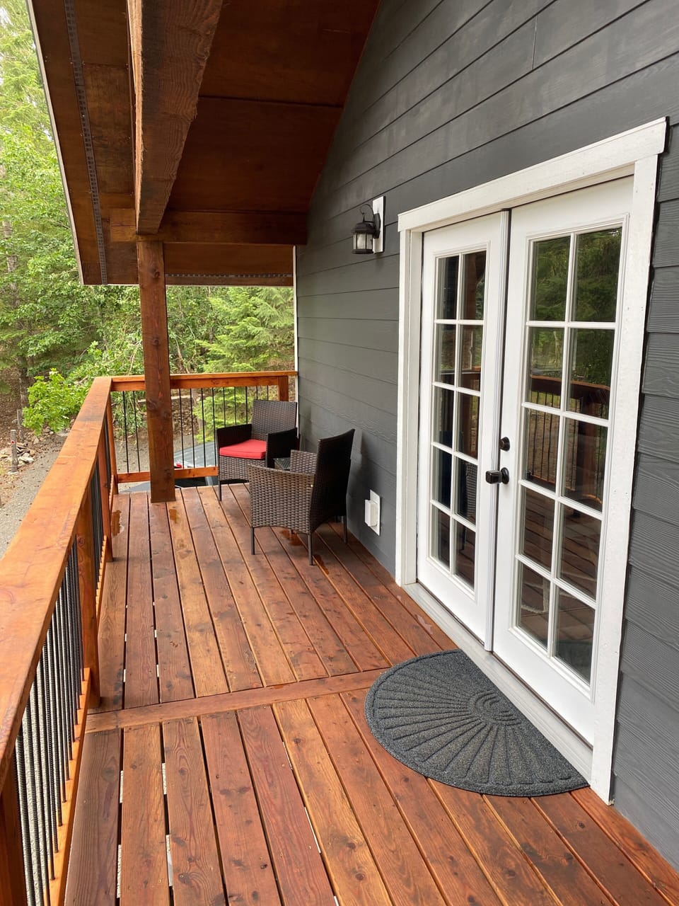 Relax for coffee or wine on the deck.