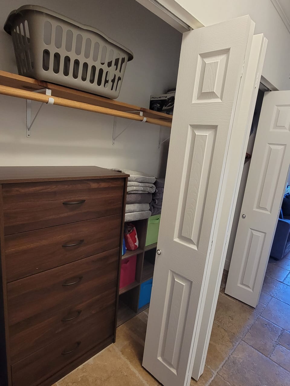 Storage for your clothes in the closet. 