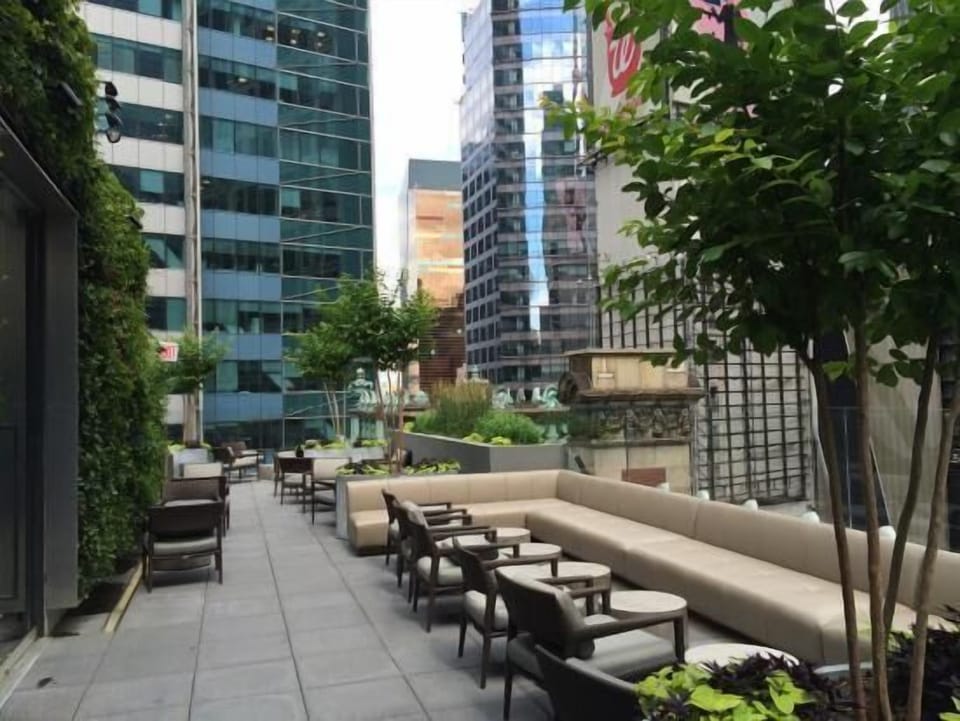 Stretch out with friends across this spacious open-air terrace.