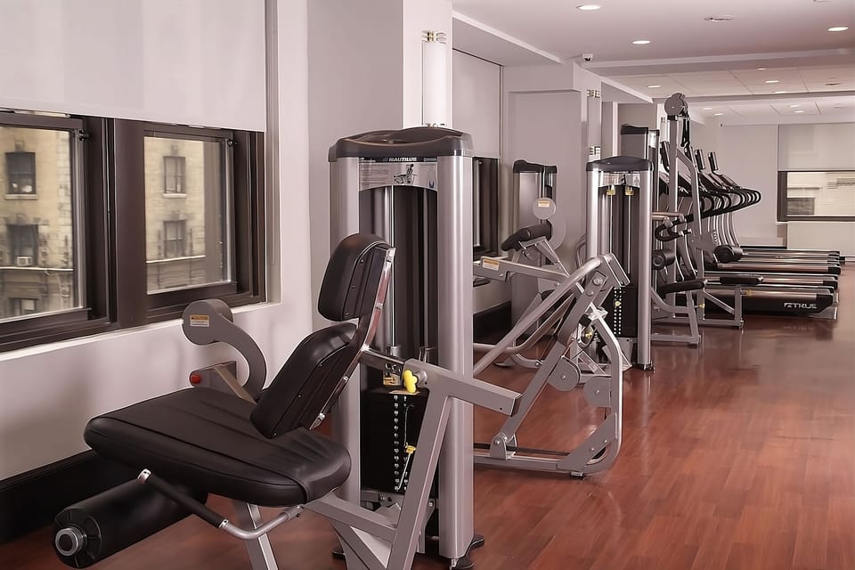 Build strength comfortably with well-maintained machines and open space.