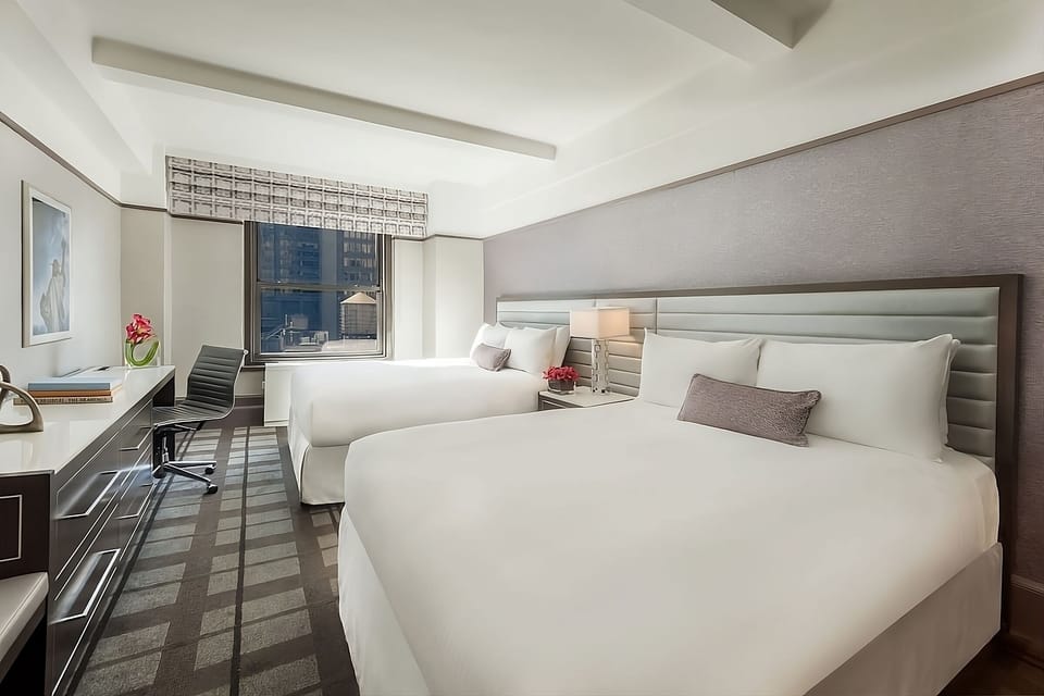 Settle in comfortably with spacious beds and an in-room desk.