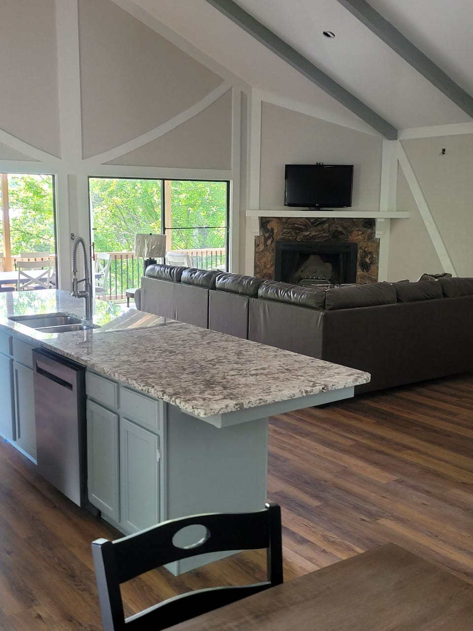 Main level with amazing view overlooking the lake