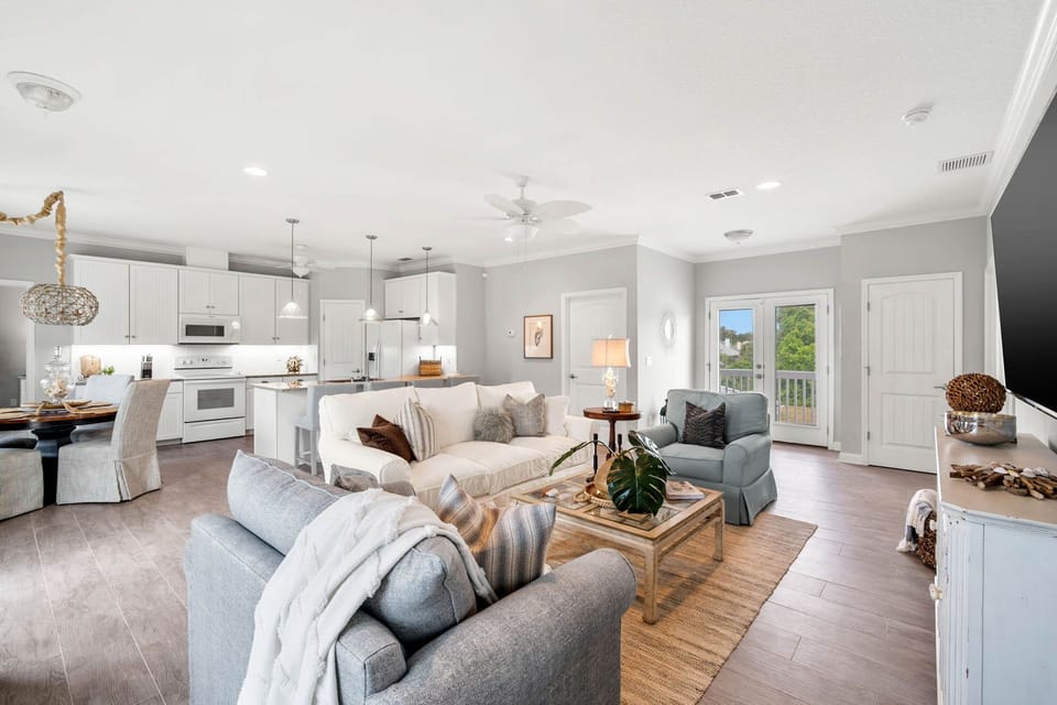 Main living space - open to full eat in kitchen