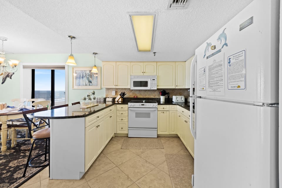 Kitchen is well equipped to make meal prep a breeze.