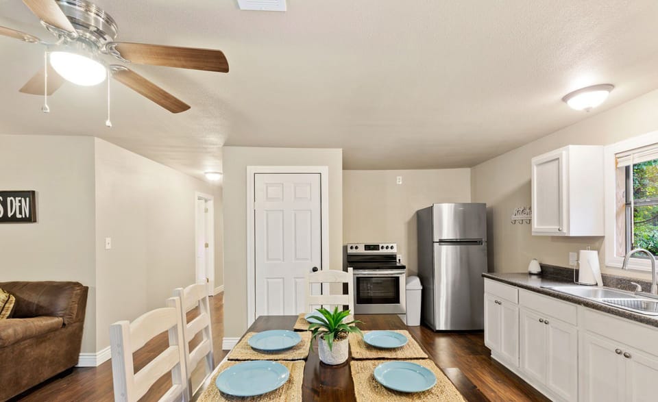 Kitchen with stainless appliances
