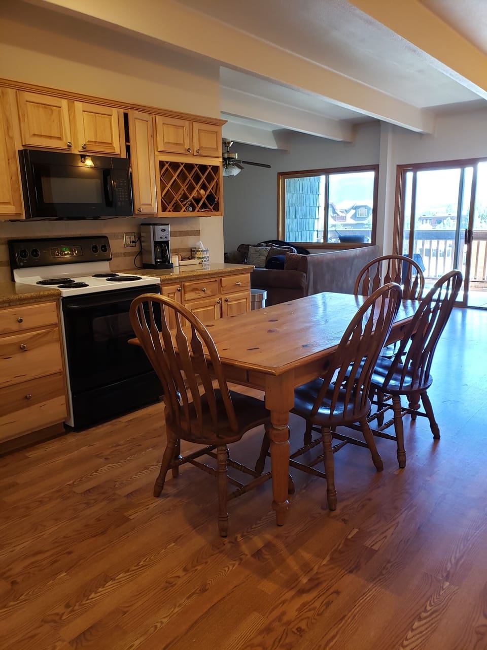 Kitchen and living area