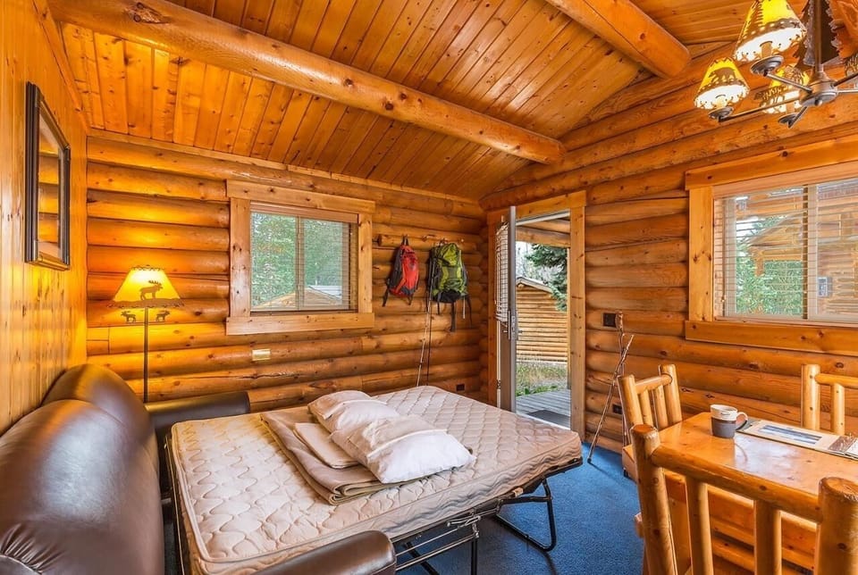 Lounge after adventures with extra sleeping space and cabin charm.