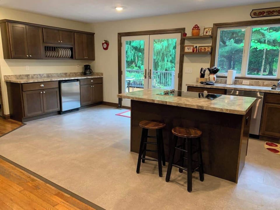 Kitchen and Wine Bar area