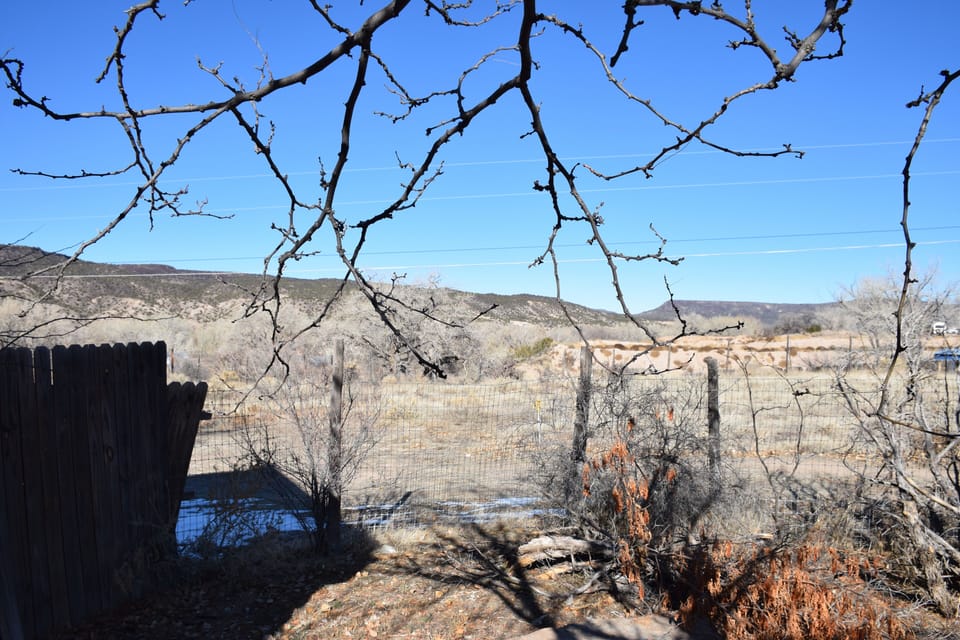 Mesa views from Ysabel Adobe in winter. 