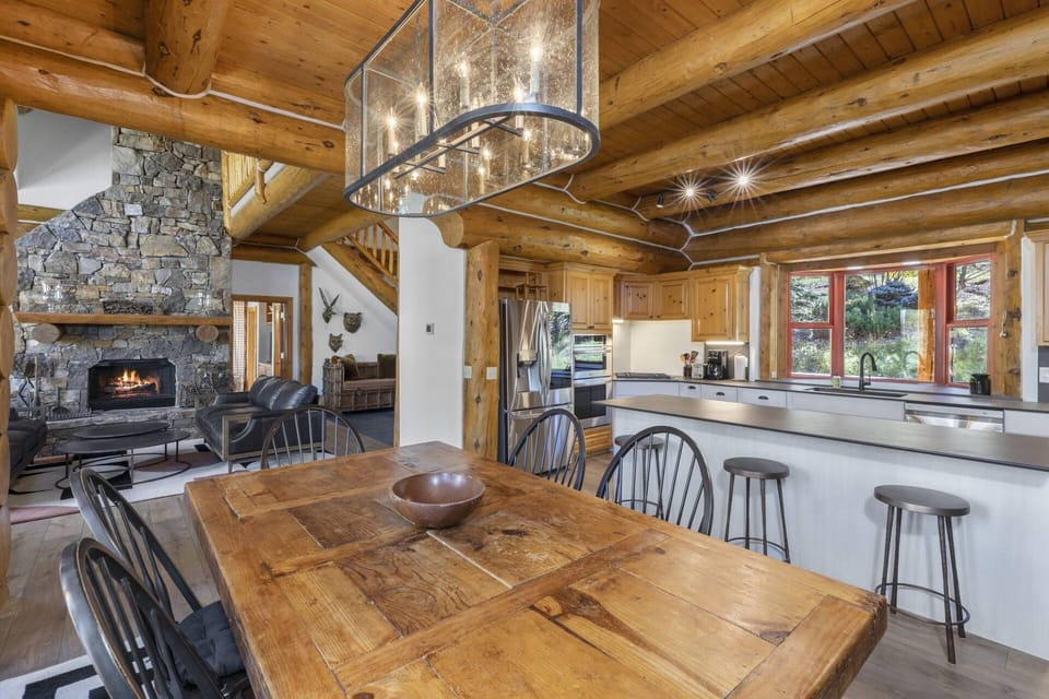 Modern kitchen and dining area