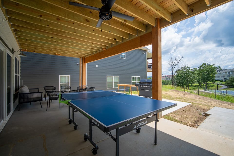 Table Tennis on the lower patio