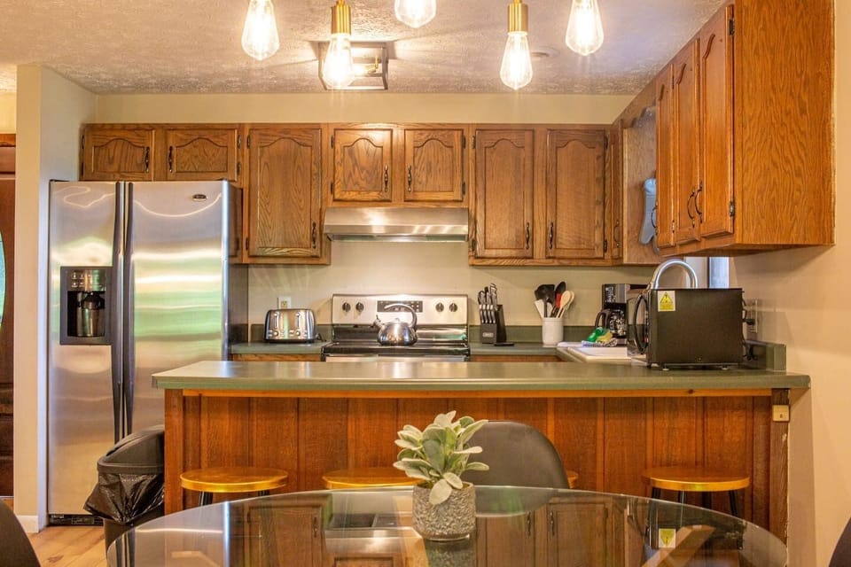 Open kitchen next to the living area