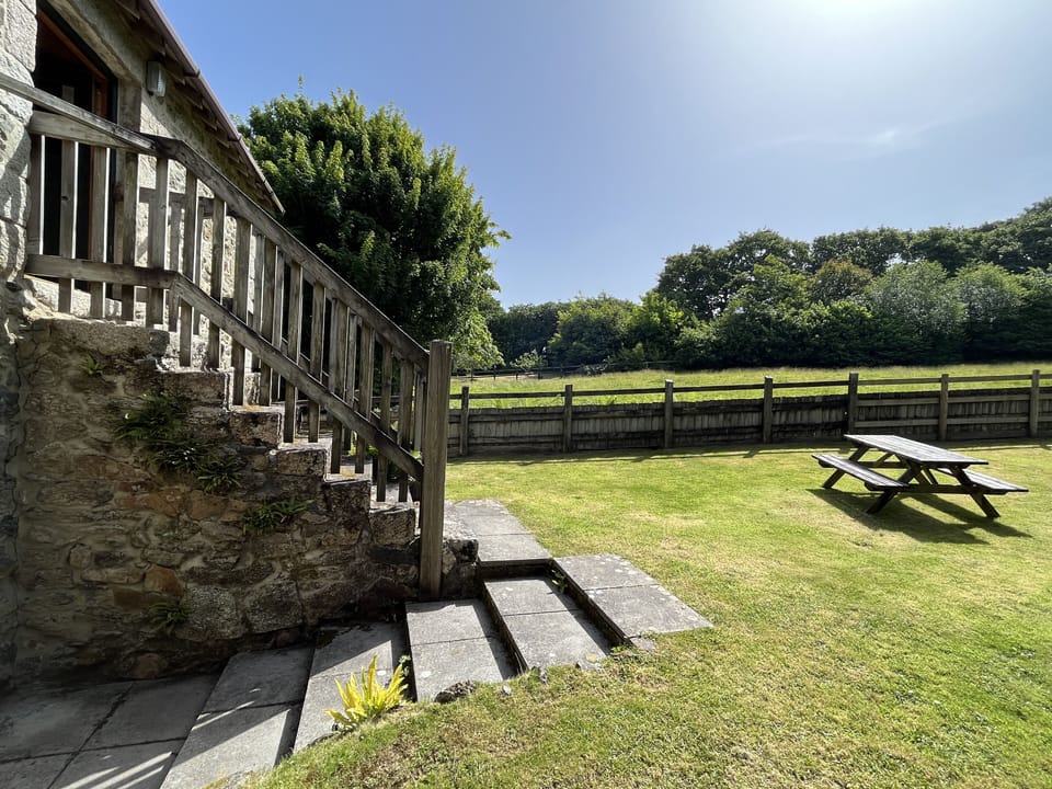 Steps leading to garden 