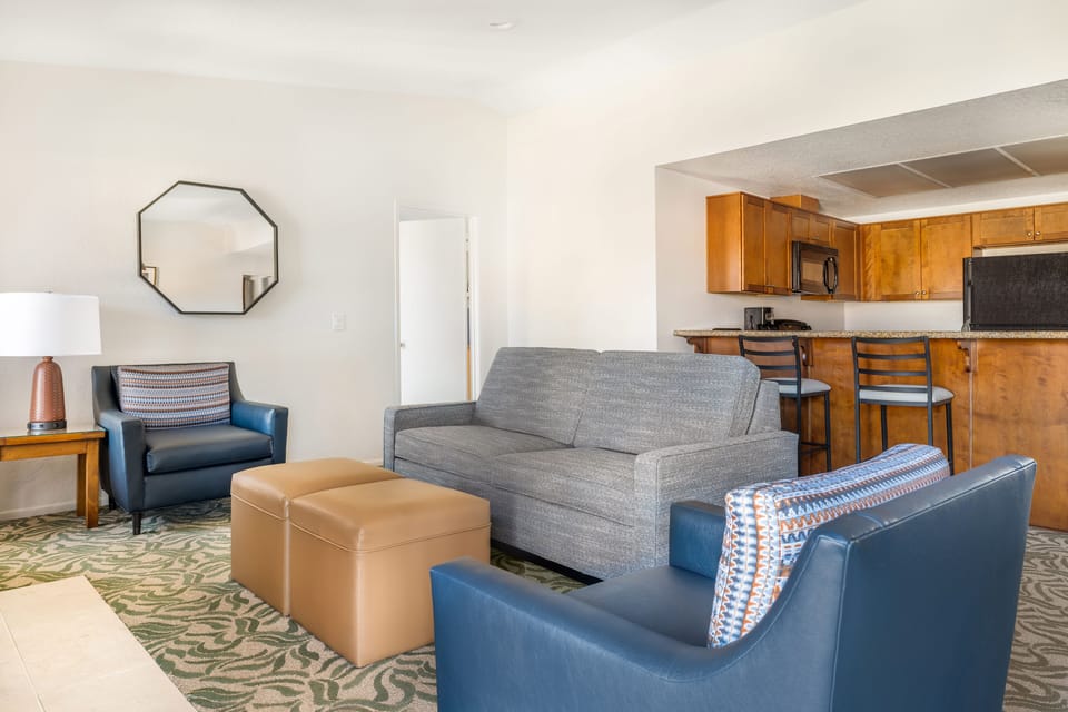 Living Area & Kitchen