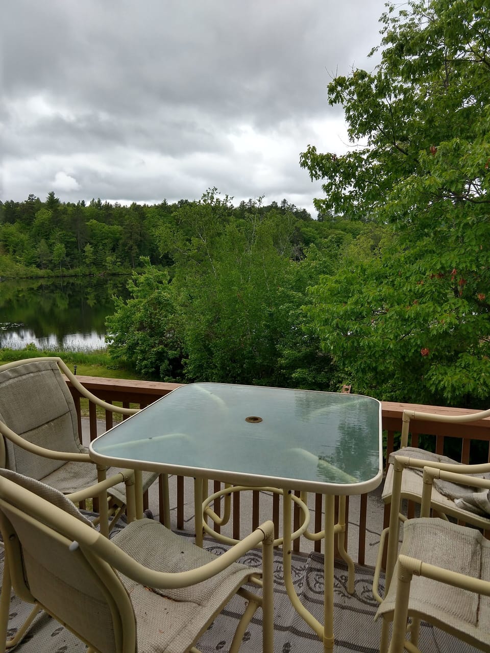 Nice deck for breakfast, lunch and supper