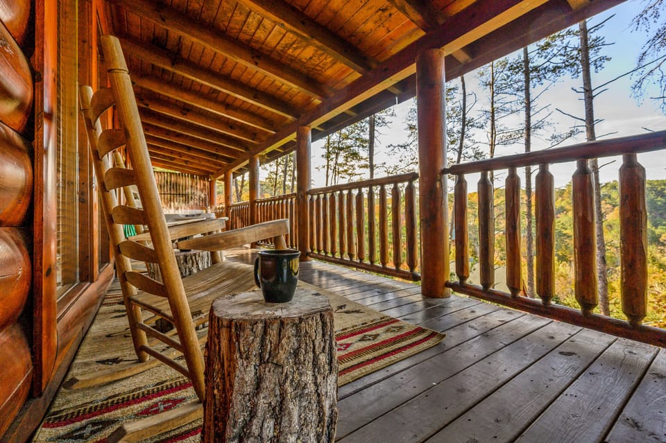 Watch the sunrise & sunset every day from the rear porch rockers.