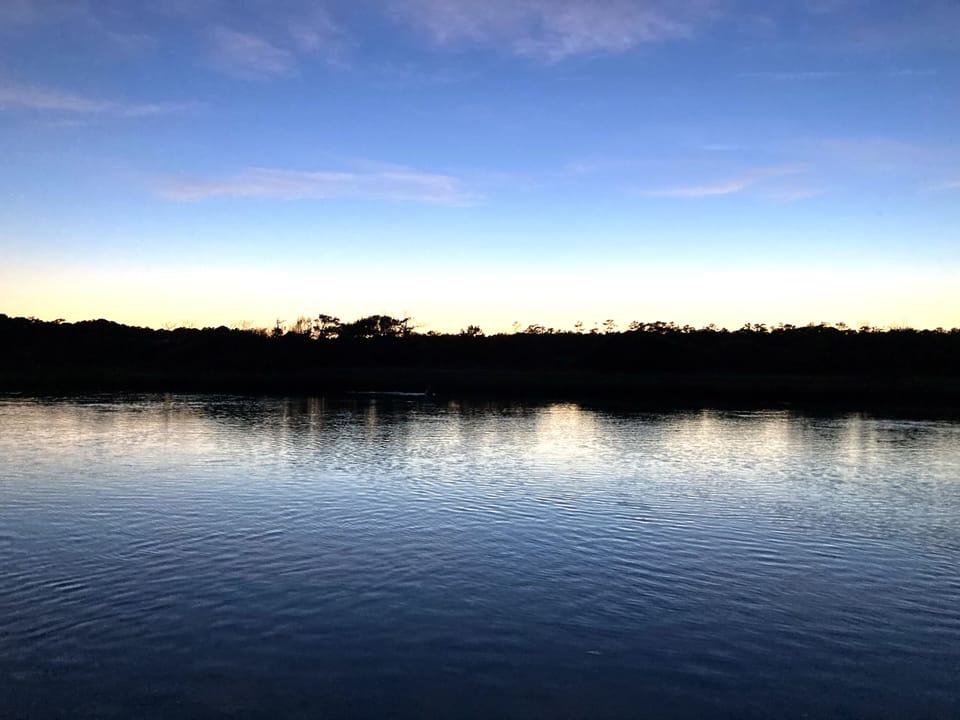 Pawley's Island sea pool at sunset.  