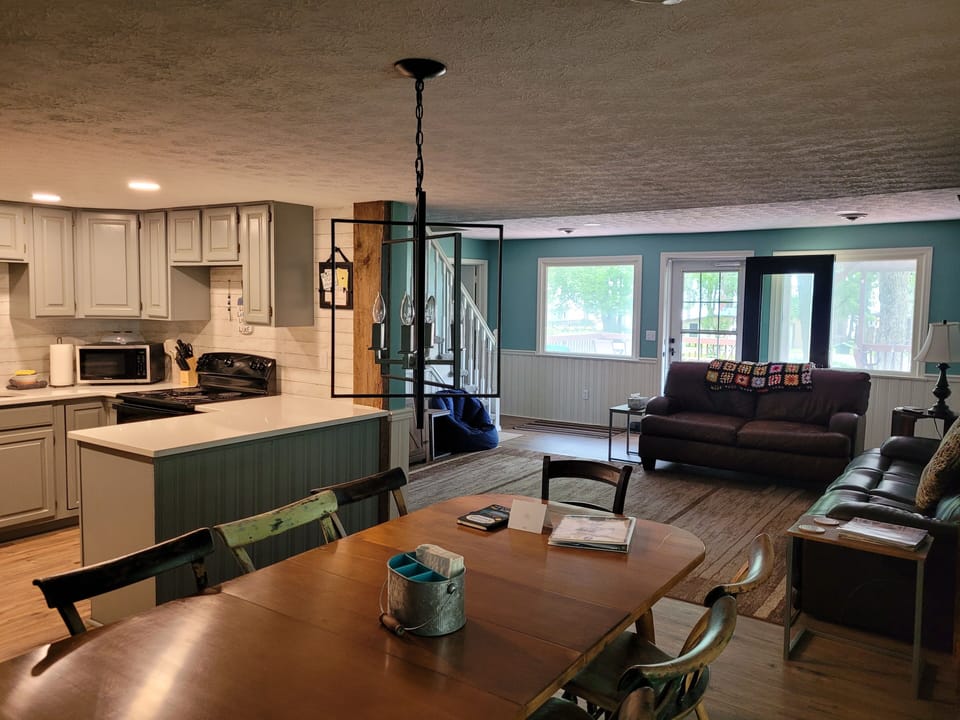 Open dining and living room