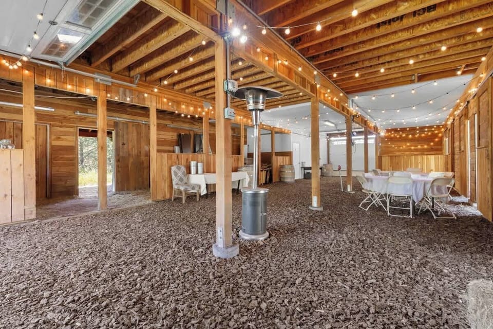 Under the barn